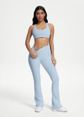 Scrunch Back Flared Leggings