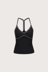 DayFlex Contrast Sweetheart Vest - Shadow Black