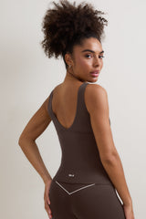 DayFlex V Neck Vest - Chestnut Brown