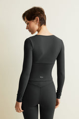 DayFlex V Neck Top - Slate Green