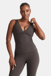 DayFlex V Neck Vest - Mocha Brown