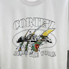 Corteiz Rules The World Graphic Oversized Tee – White