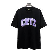 Corteiz CRTZ Arch Logo Oversized Tee – Black/Purple