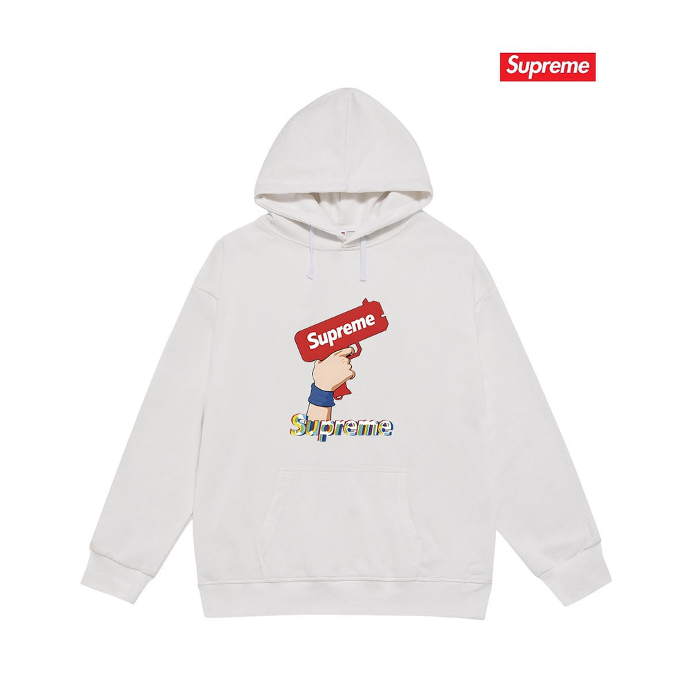 Cross border high version trendy brand Supreme letter printed hooded sweatshirt jacket, classic BOX looped hoodie for men and women (56)