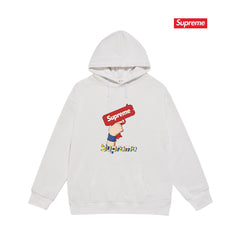 Cross border high version trendy brand Supreme letter printed hooded sweatshirt jacket, classic BOX looped hoodie for men and women (56)