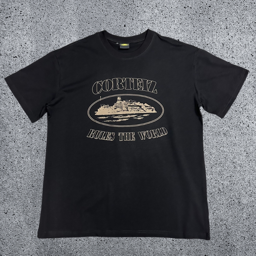 CORTEIZ Devil's Island Short sleeved Cotton Round Neck Printed American Street Loose T-shirt 2024 Spring New INS Trendy Brand (13)