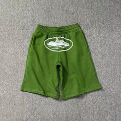 High version CORTEIZ Devil Island printed casual shorts, high street American sports loose men's and women's five quarter pants ins (7)