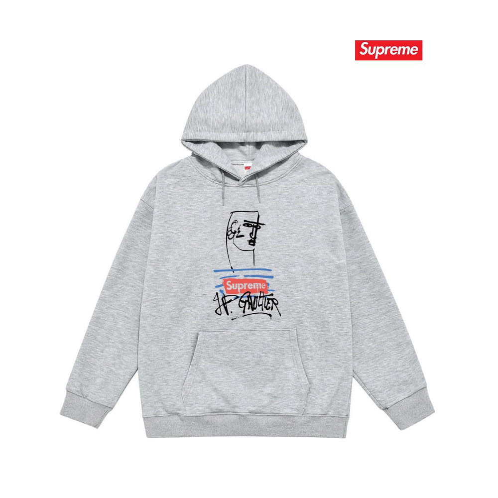 Cross border high version trendy brand Supreme letter printed hooded sweatshirt jacket, classic BOX looped hoodie for men and women (48)