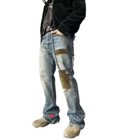 2024 autumn trend mid waist washed party pants jeans straight leg distressed corduroy style