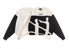 ERD's melancholic second-generation American niche cashmere blend jacket, knitted sweater, round neck men's and women's fashion (12)