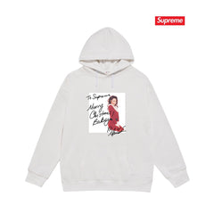 Cross border high version trendy brand Supreme letter printed hooded sweatshirt jacket, classic BOX looped hoodie for men and women (59)