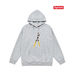 Cross border high version trendy brand Supreme letter printed hooded sweatshirt jacket, classic BOX looped hoodie for men and women (27)