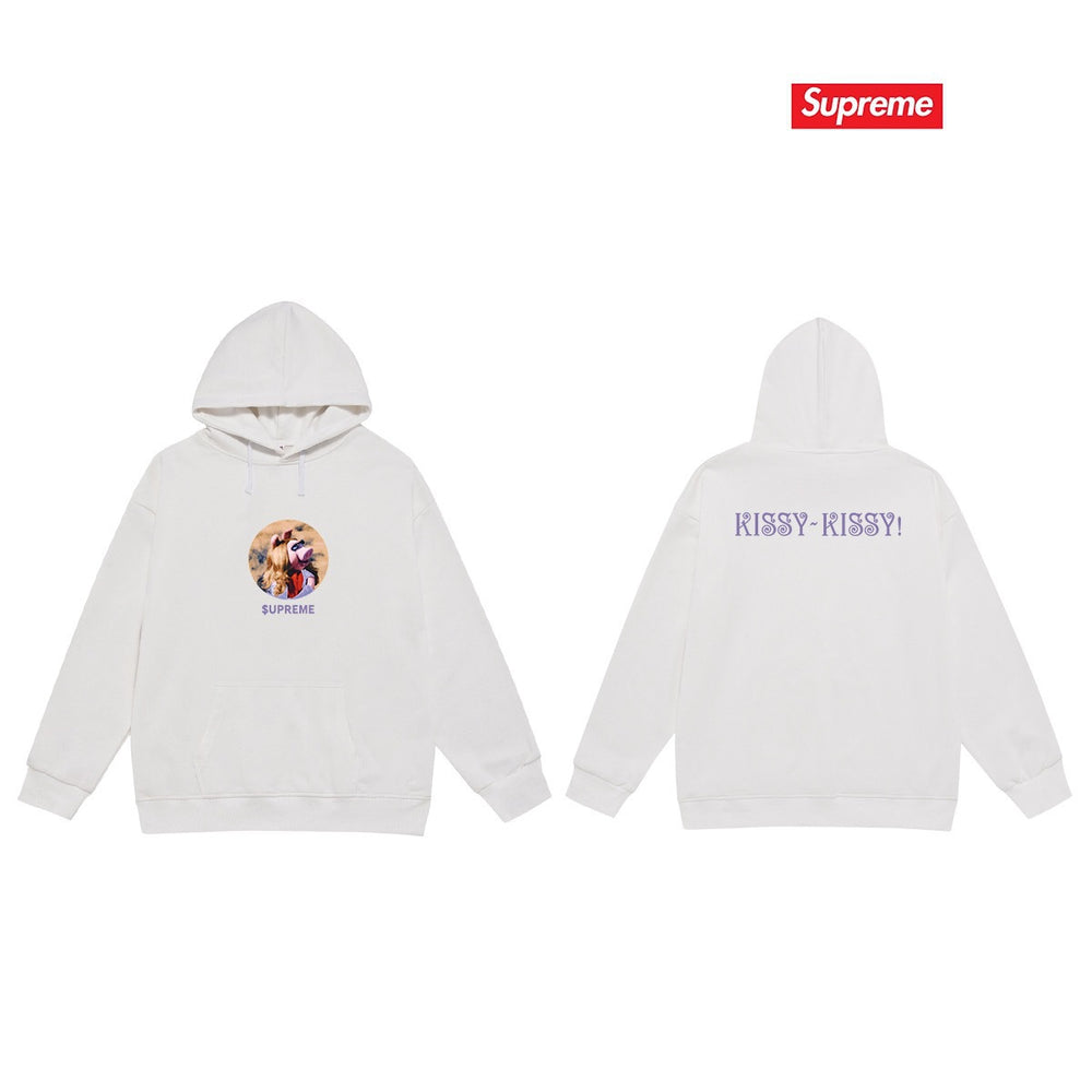 Cross border high version trendy brand Supreme letter printed hooded sweatshirt jacket, classic BOX looped hoodie for men and women (62)