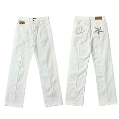 Corteiz Heavyweight Denim Pants White
