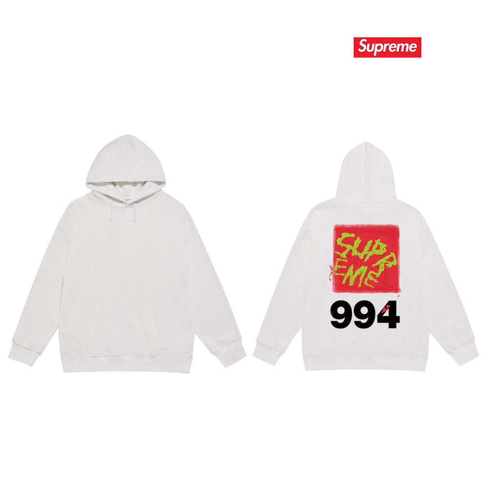 Cross border high version trendy brand Supreme letter printed hooded sweatshirt jacket, classic BOX looped hoodie for men and women (8)