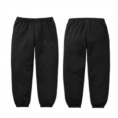 SUPREME Trendy SWEATPANTS Street Street Trendy Men's Loose Velvet Waist Pants Leg Tight Sports Pants Casual (10)