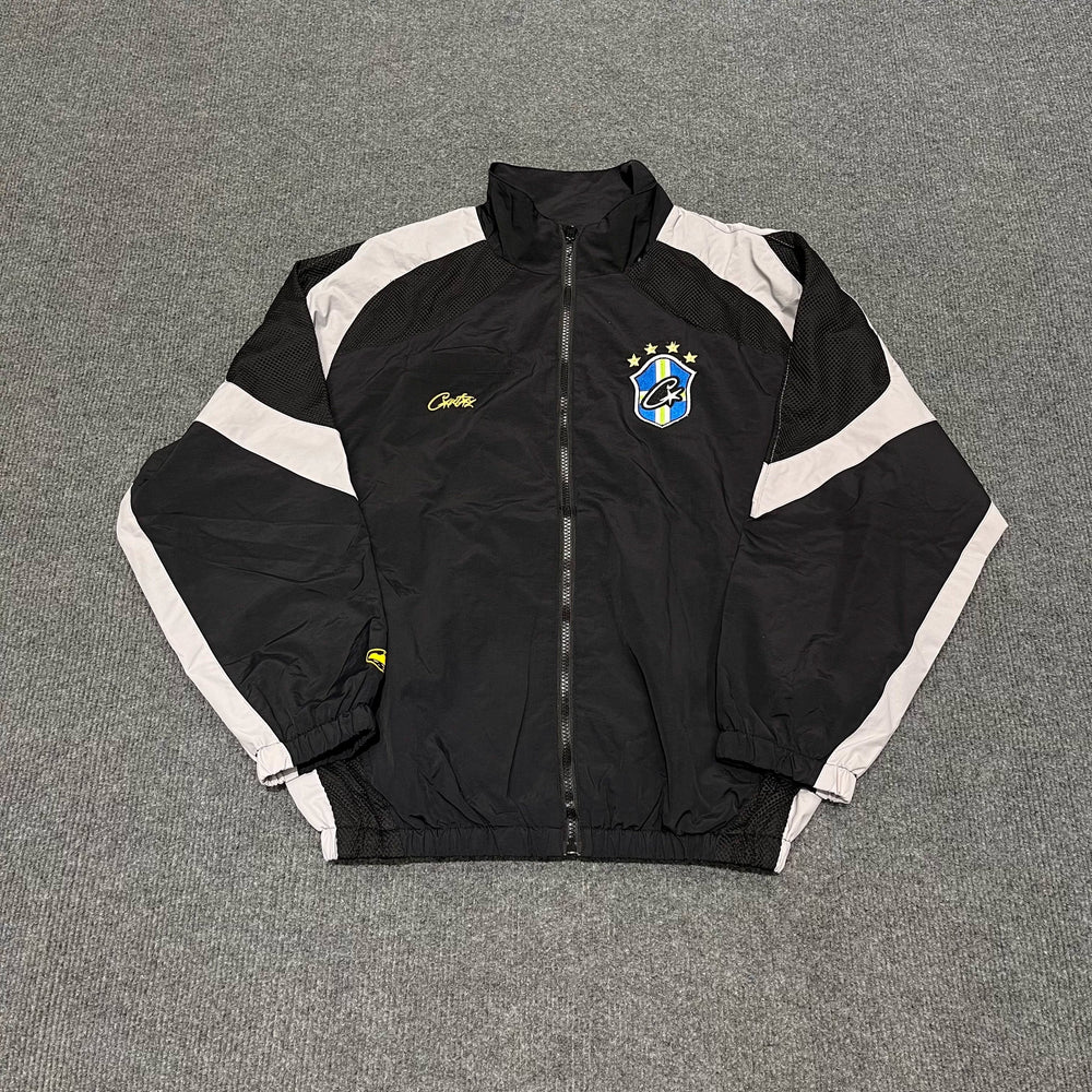 Corteiz Devil's Island Embroidered LOGO Woven Casual Sports Set Spring Thin Pants Pulling Jacket (3)