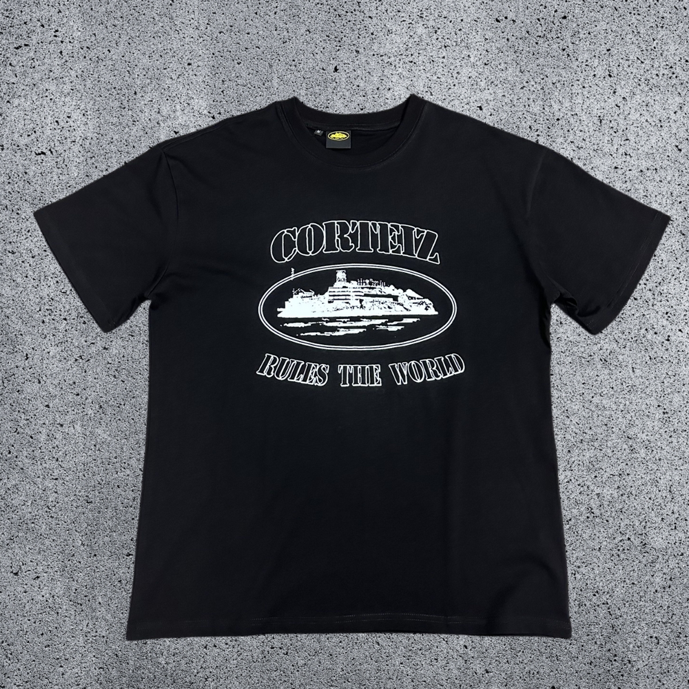 CORTEIZ Devil's Island Short sleeved Cotton Round Neck Printed American Street Loose T-shirt 2024 Spring New INS Trendy Brand (9)