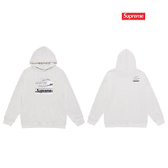Cross border high version trendy brand Supreme letter printed hooded sweatshirt jacket, classic BOX looped hoodie for men and women (17)