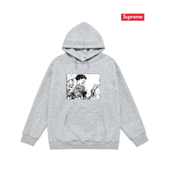Cross border high version trendy brand Supreme letter printed hooded sweatshirt jacket, classic BOX looped hoodie for men and women (42)