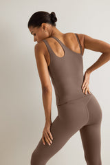 SkinLuxe Asymmetrical Multiway Vest - Cortado Brown