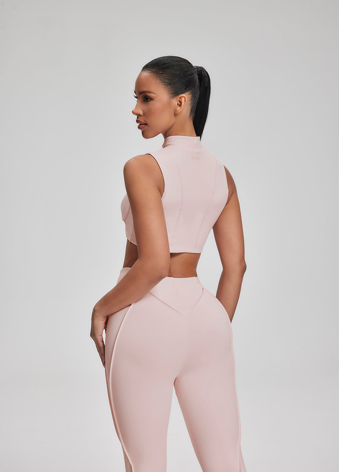 High-Neck Zip-Up Top