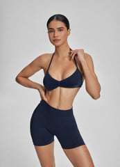 Ultrasculpt Halterneck Backless Strappy Functional Twill Knit Bra
