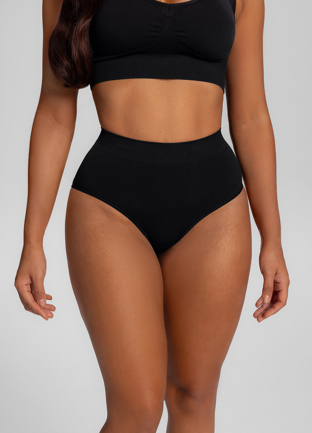 Seamless Mid-Rise Tummy-Control Butt-Lifting Sculpting Briefs