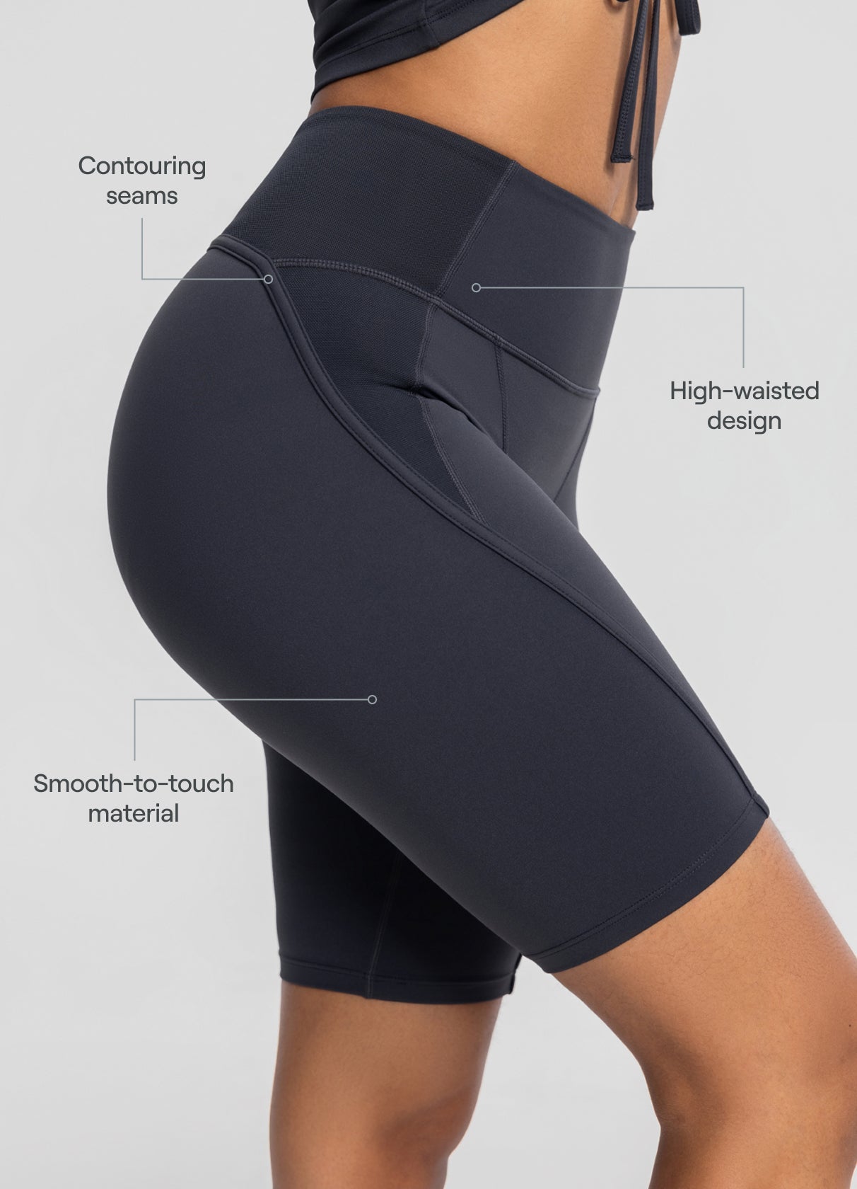 High-Waisted Performance Biker Shorts