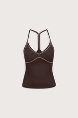 DayFlex Contrast Sweetheart Vest - Chestnut Brown