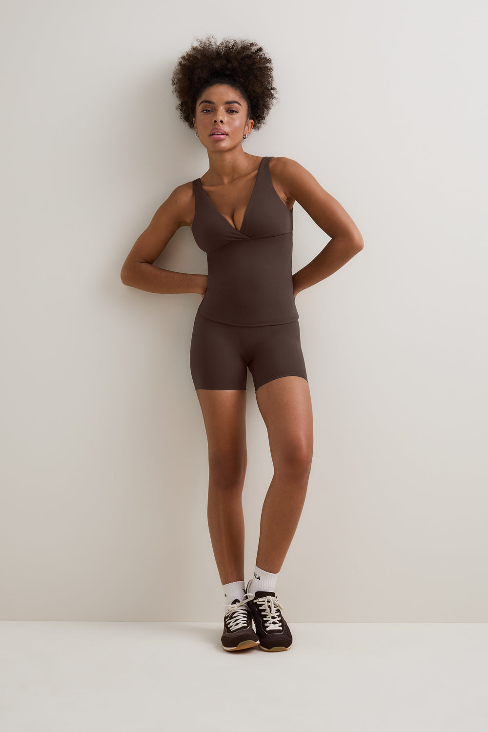 DayFlex V Neck Vest - Chestnut Brown