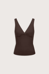 DayFlex V Neck Vest - Chestnut Brown