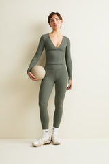 DayFlex V Neck Top - Light Moss