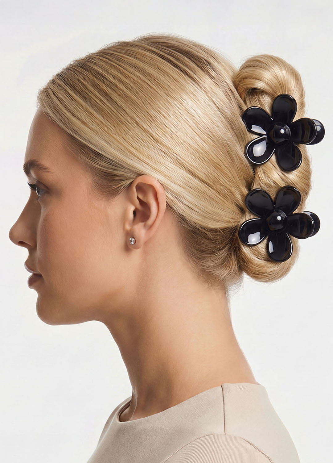 Flower-Shaped Hair Clip