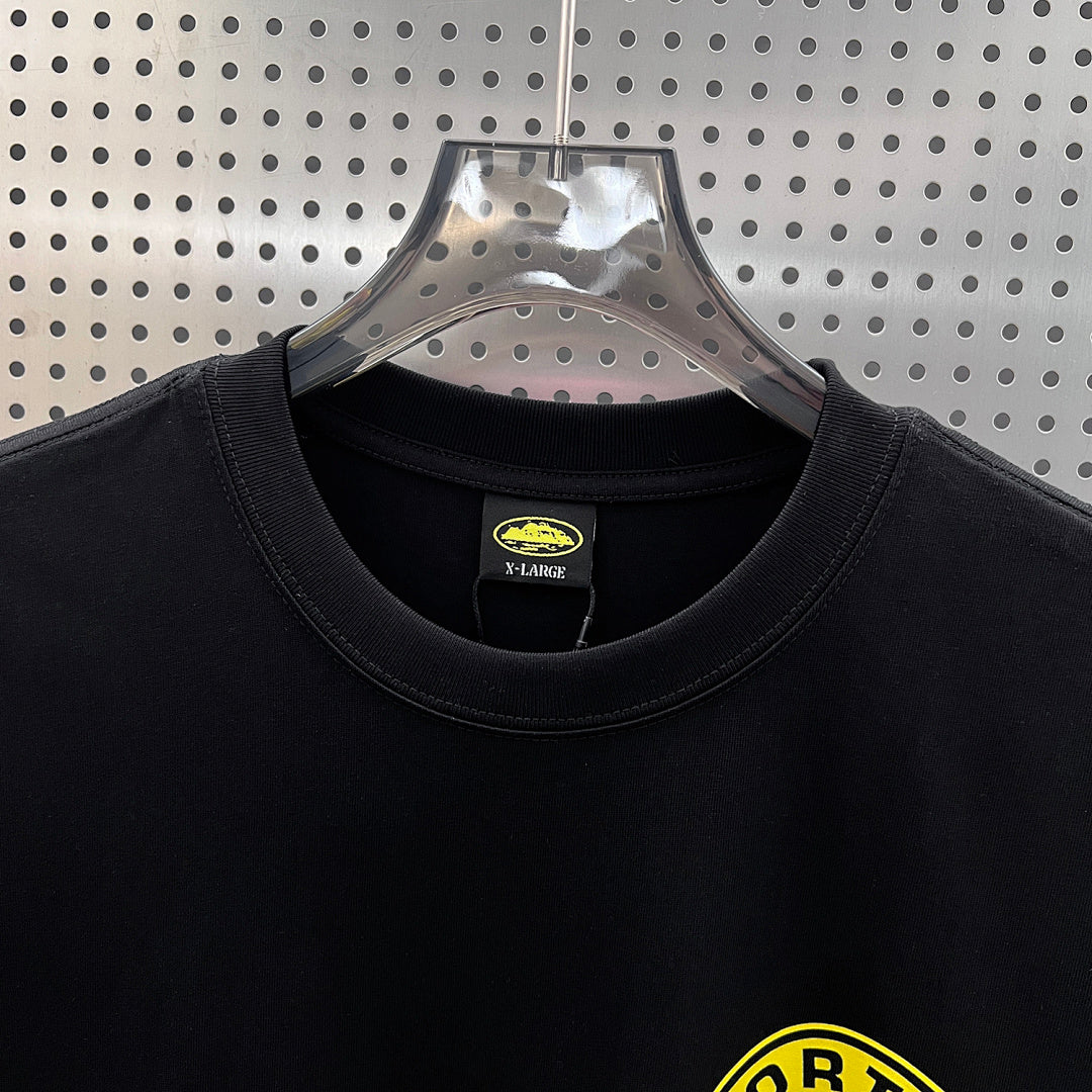 Corteiz U See It Tower Badge Oversized Tee – Black/Yellow