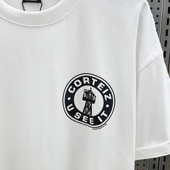 Corteiz U See It Tower Badge Oversized Tee – White