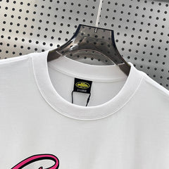 Corteiz CRTZ Script Graffiti Oversized Tee – White/Pink