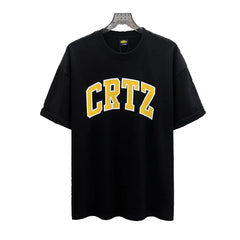 Corteiz CRTZ Arch Logo Oversized Tee – Black/Yellow