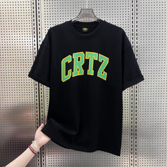 Corteiz CRTZ Arch Logo Oversized Tee – Black/Green
