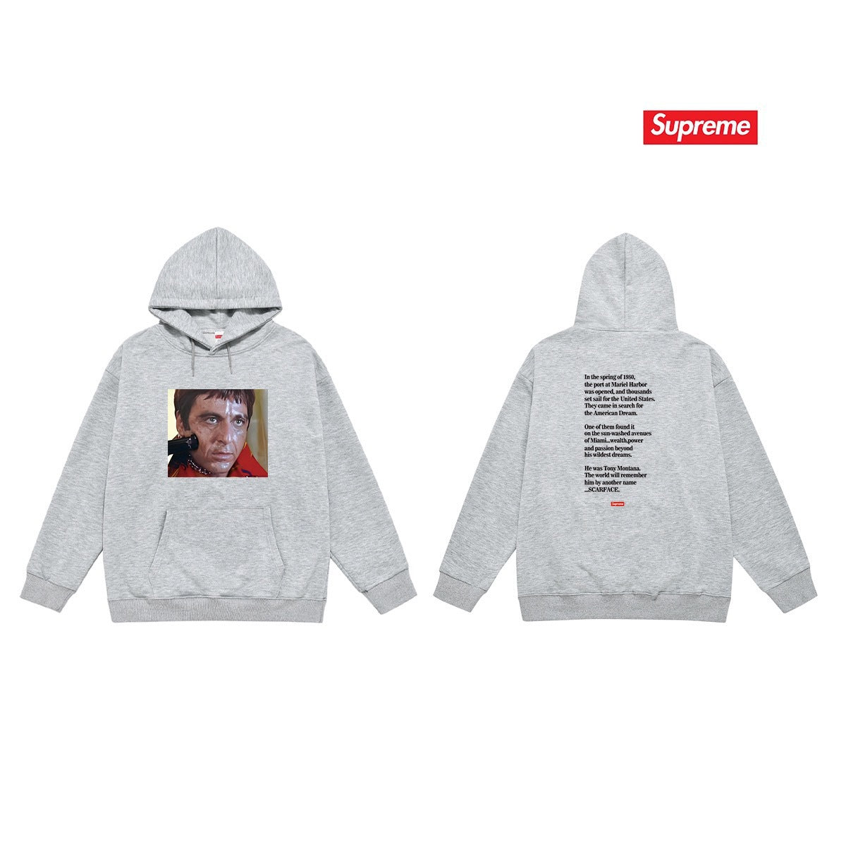 Cross border high version trendy brand Supreme letter printed hooded sweatshirt jacket, classic BOX looped hoodie for men and women (69)