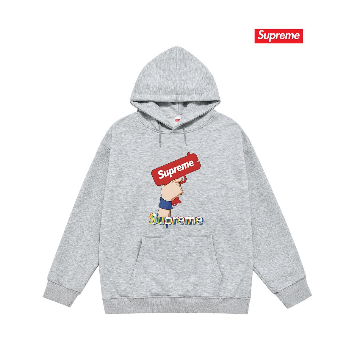 Cross border high version trendy brand Supreme letter printed hooded sweatshirt jacket, classic BOX looped hoodie for men and women (57)