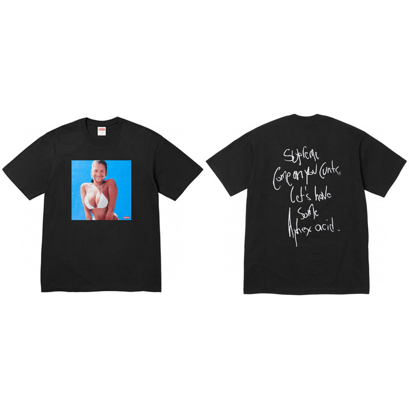 Cross border supply, foreign trade wholesale, trendy brand Supreme, short sleeved American BOX, classic 240g top, T-shirt with half sleeves, 10 (24)