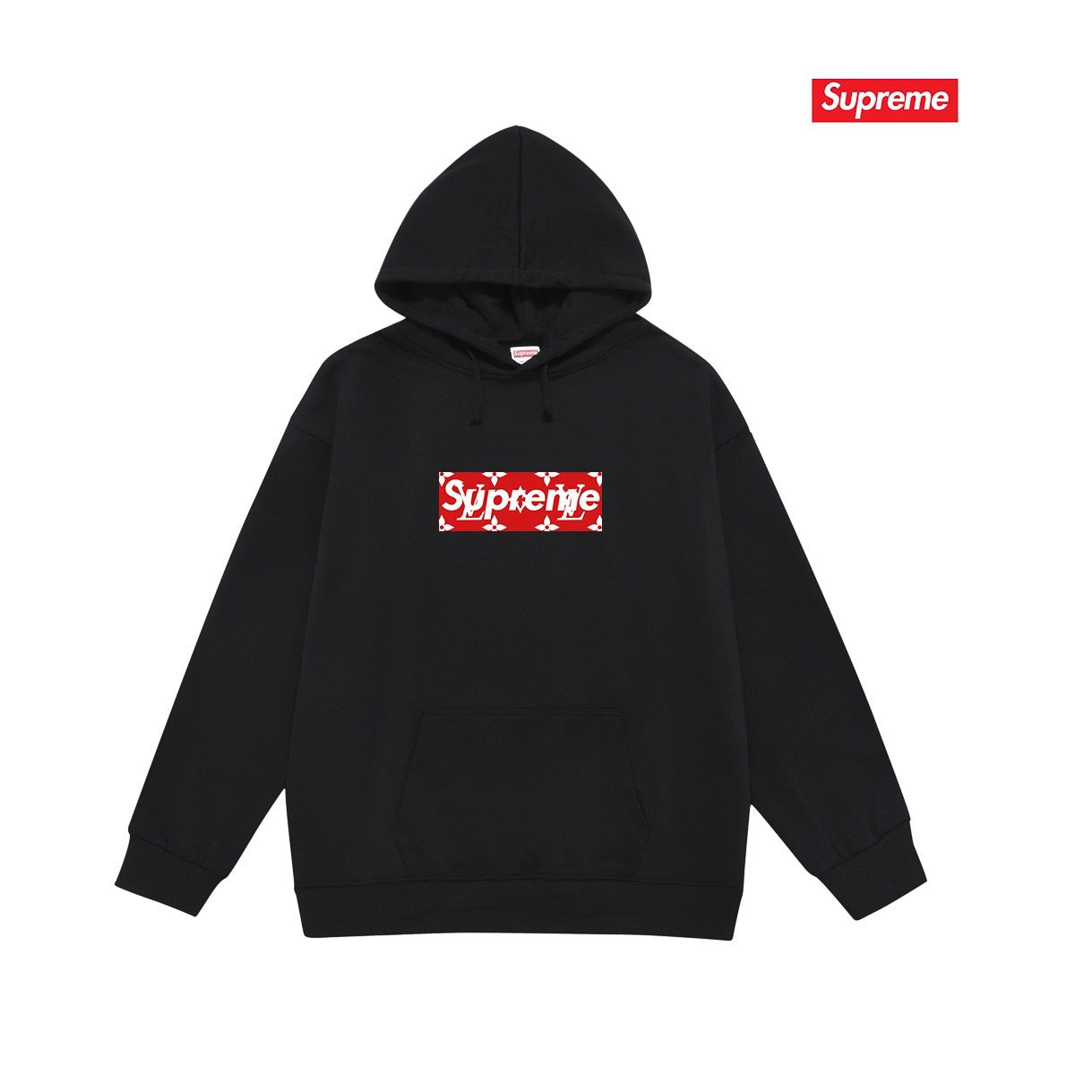 Cross border high version trendy brand Supreme letter printed hooded sweatshirt jacket, classic BOX looped hoodie for men and women (19)