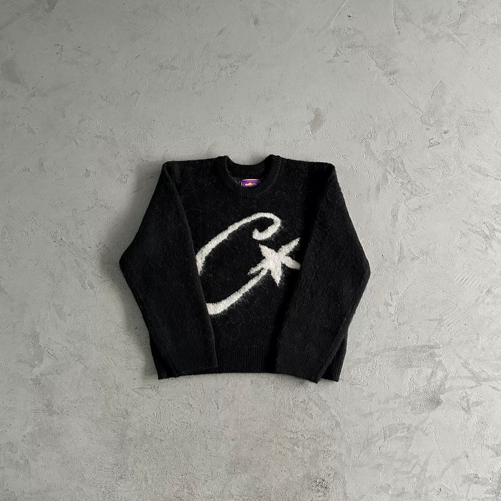 Corteiz American Street Hip Hop Embroidered Alphabet Stand up Collar Pulley Cardigan Knitted Sweater Men's Trendy Brand Jacket (3)