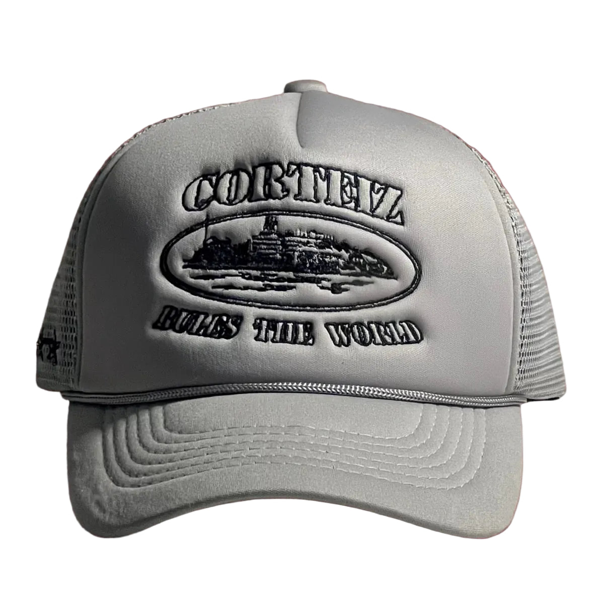 Cortiez Classic Oval Ship Logo Trucker Hat - Grey