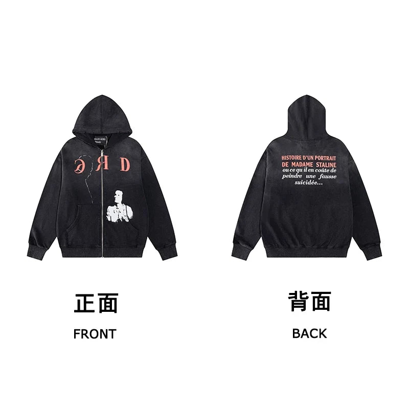 Erd hooded sweatshirt melancholic rich second-generation versatile loose hoodie trendy ins autumn/winter 2025 new European and American fashion brand (60)