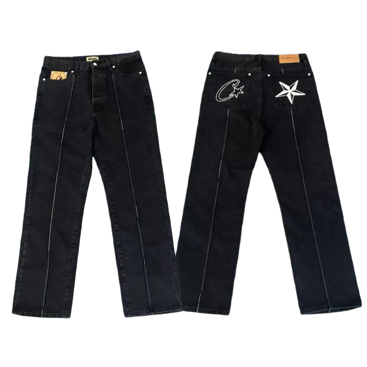 Corteiz Heavyweight Denim Pants Black