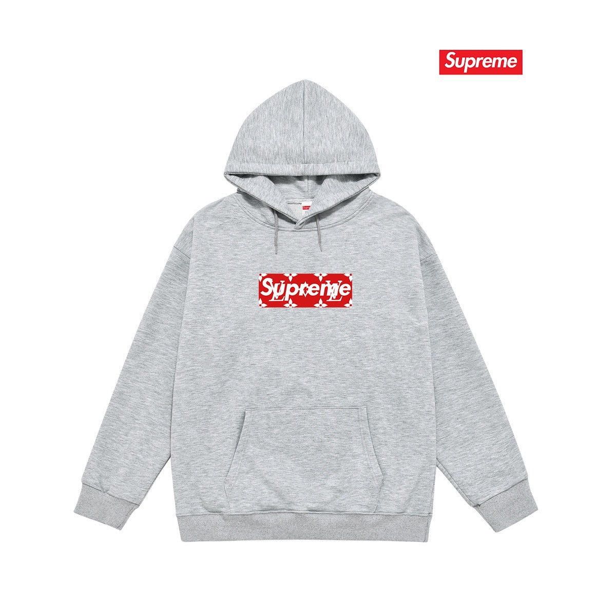 Cross border high version trendy brand Supreme letter printed hooded sweatshirt jacket, classic BOX looped hoodie for men and women (21)