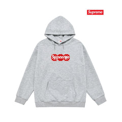 Cross border high version trendy brand Supreme letter printed hooded sweatshirt jacket, classic BOX looped hoodie for men and women (21)