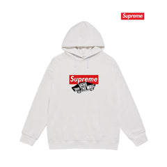 Cross border high version trendy brand Supreme letter printed hooded sweatshirt jacket, classic BOX looped hoodie for men and women (5)